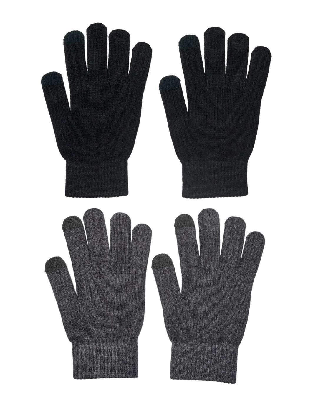 Pack2 guantes Only Magic gris y negro de mujer