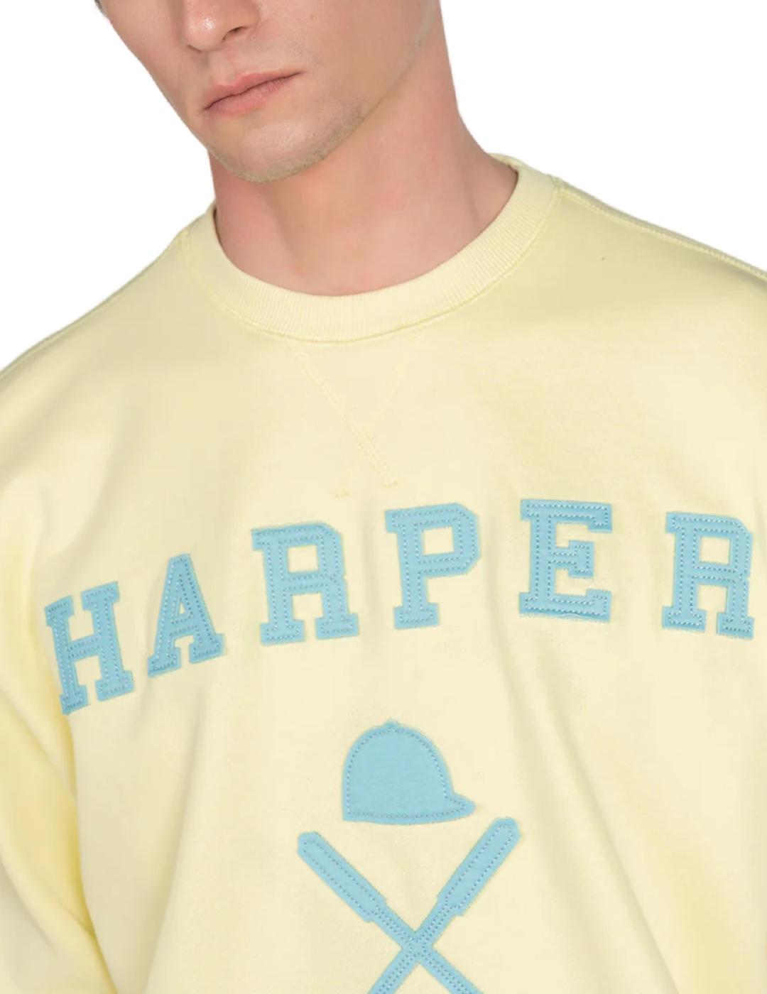 Sudadera Harper New England amarillo sin capucha de hombre