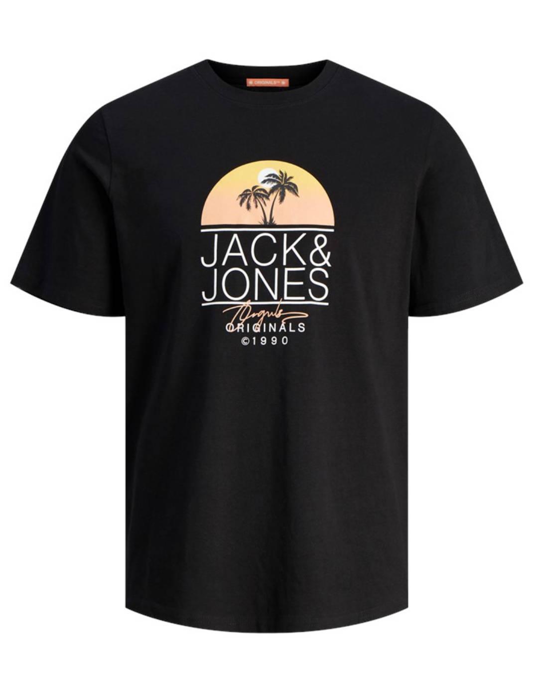 Camiseta Jack&Jones Casey negro manga corta para hombre