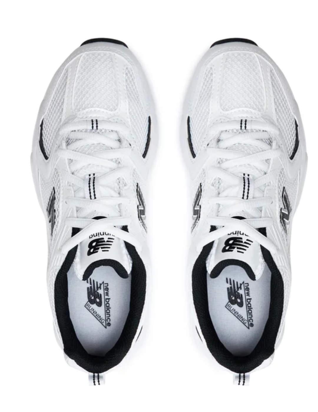 Zapatillas New Balance 530 blanco y negro unisex