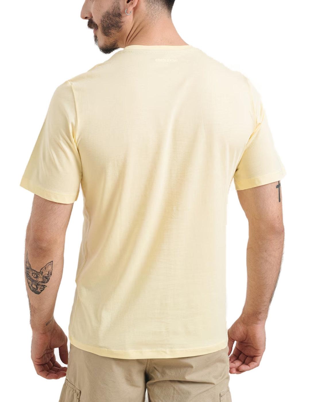 Camiseta Jack&Jones Zion amarillo manga corta para hombre