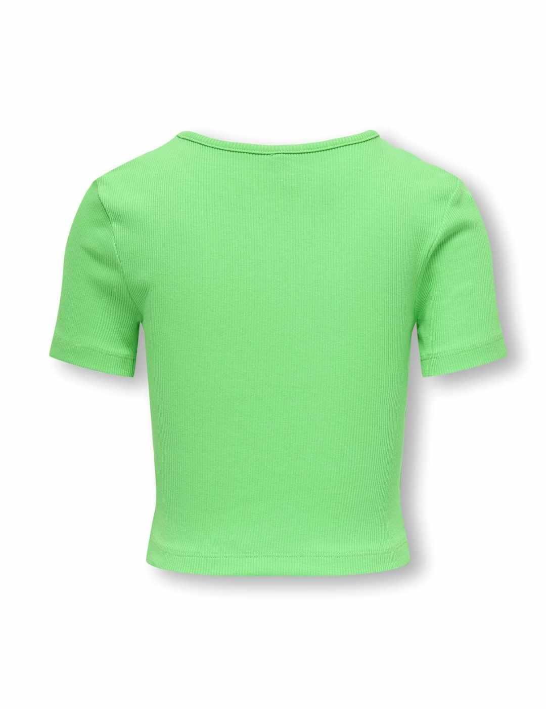 Camiseta Only Kids Nessa verde manga corta para niña