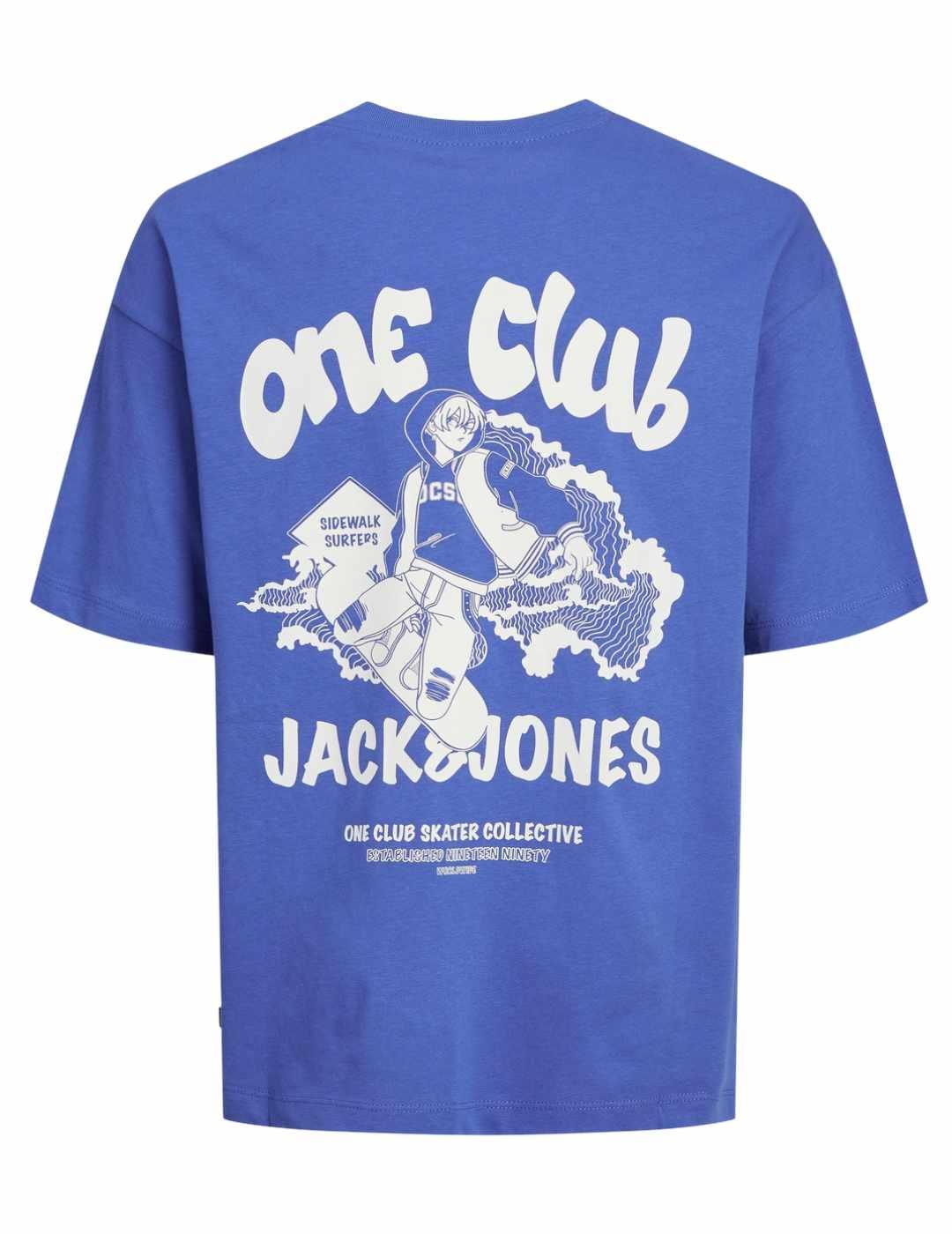 Camiseta Jack&Jones Junior azulón manga corta para niño