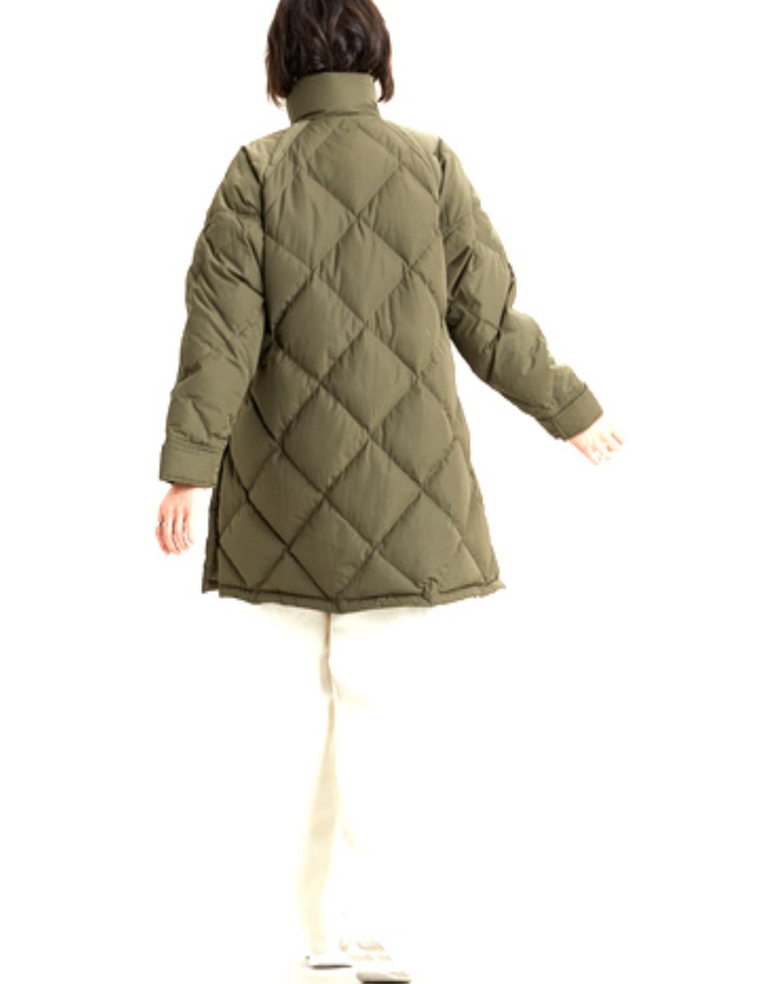 DIAMOND QUILT PUFFER OLIVE NIGHT-X