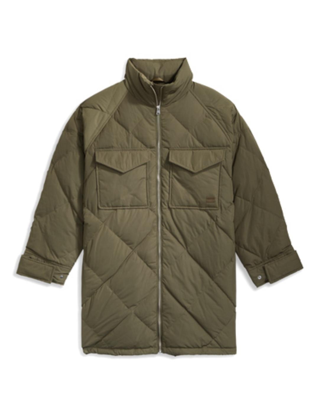 DIAMOND QUILT PUFFER OLIVE NIGHT-X