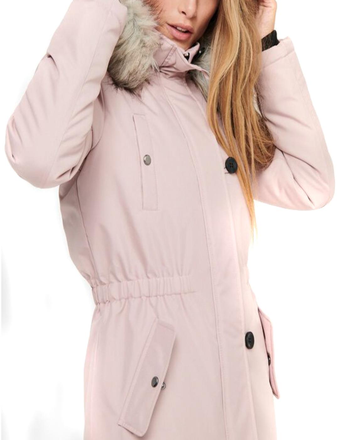 ONLIRIS FUR WINTER PARKA ROSE-X