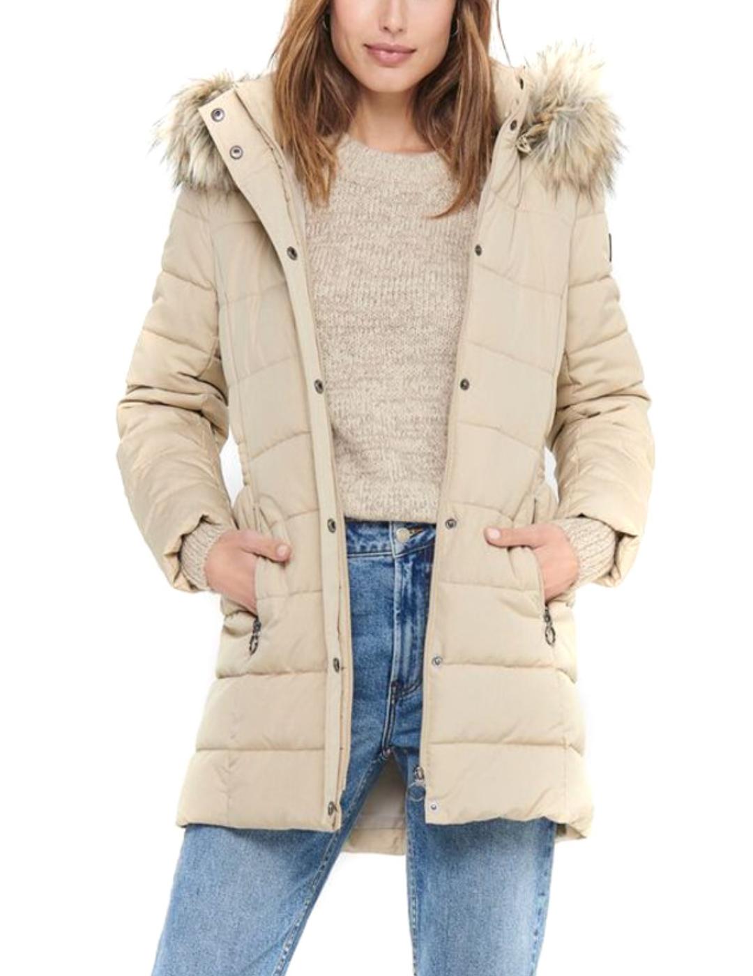 ONLLUNA QUILTED COAT HUMUS-X