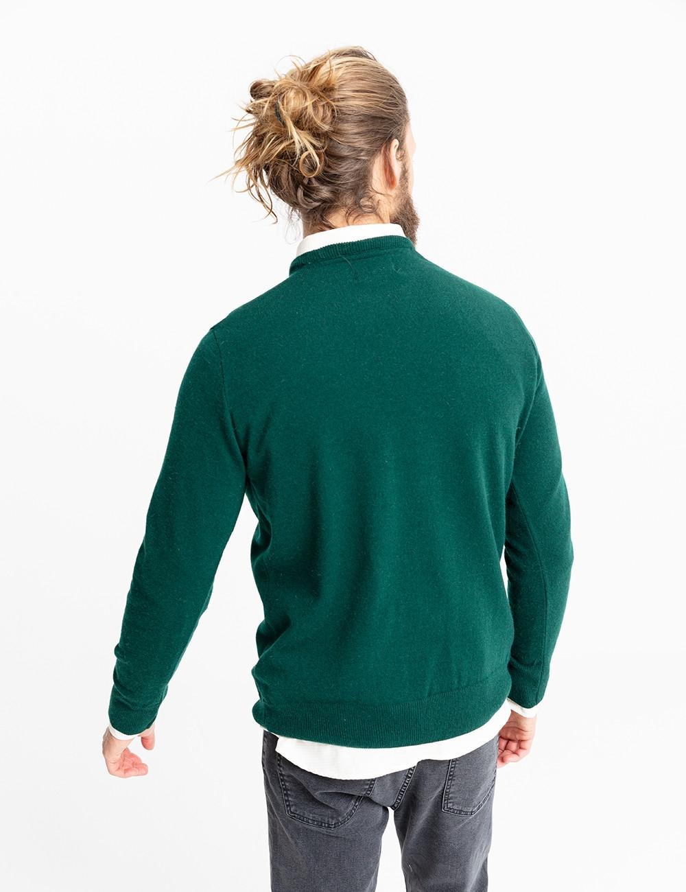 Jersey Scotta cuello redondo verde para hombre-x