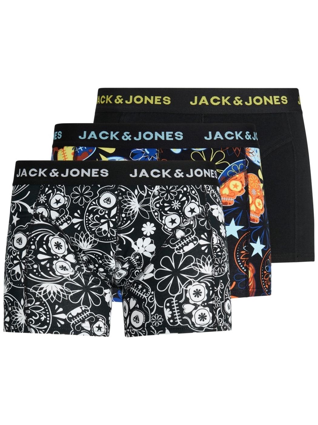 Intimo Jack&Jones pack3 trunk skull para hombre -z