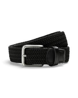 Cinturón Jack&Jones Spring trenzado negro hombre-&