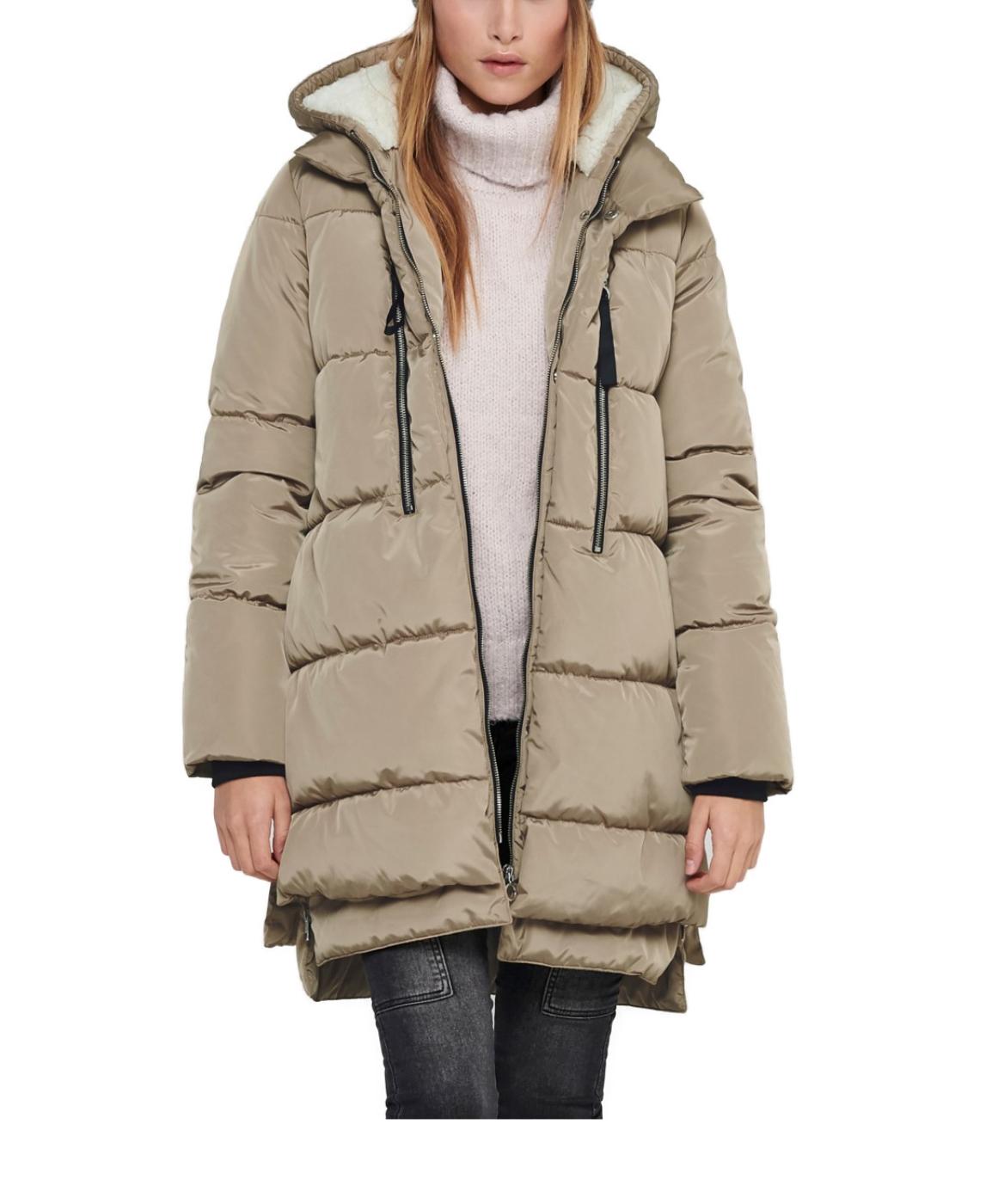 ONLNORA LONG PUFFER COAT CROCKERY-X