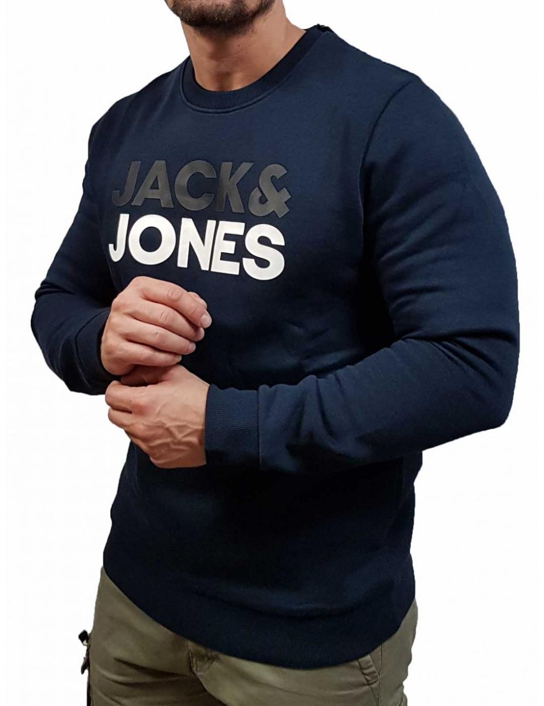 JJSPORTS SWEAT CREW NECK NAVY-X