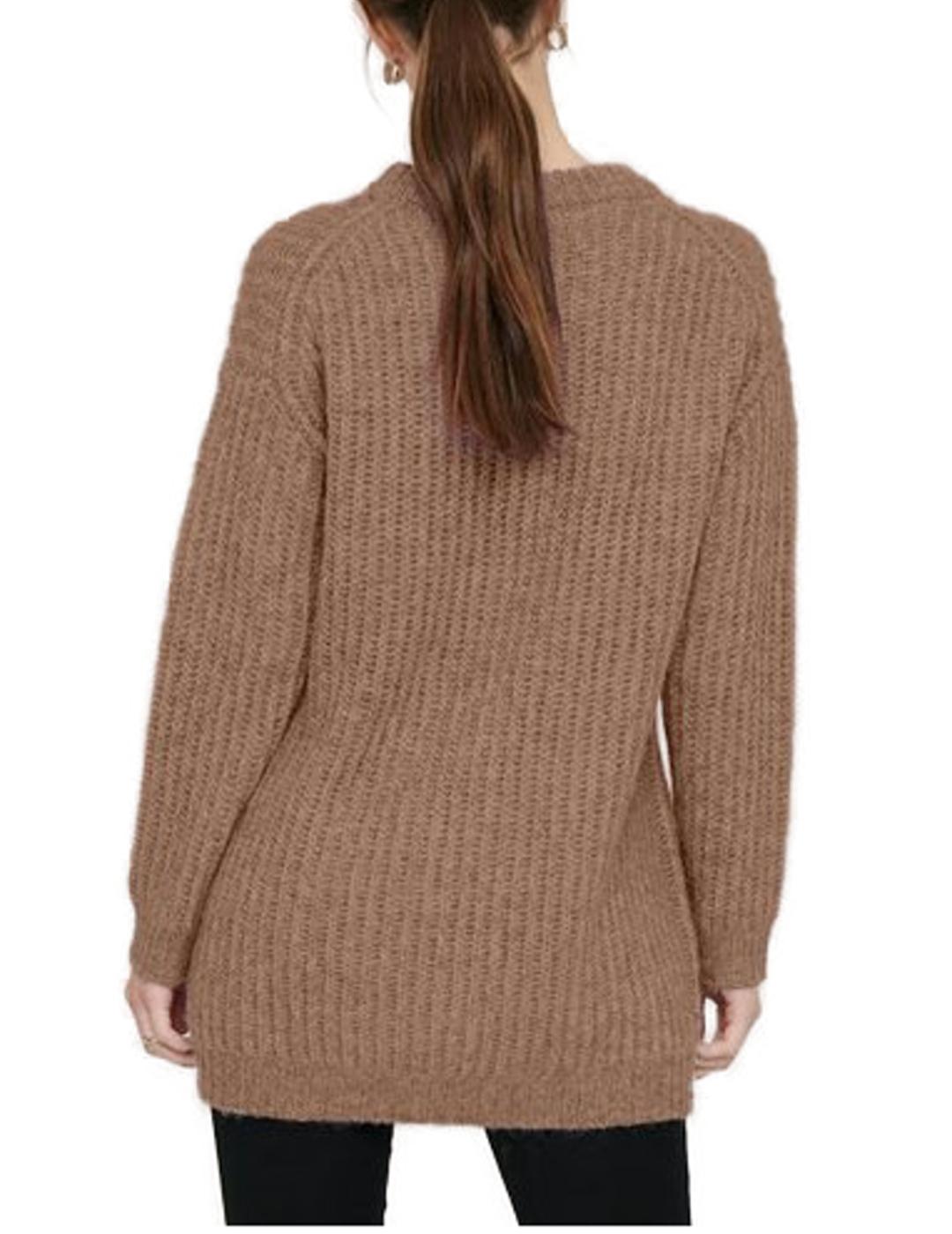ONLNEW CHUNKY L/S LONG PULLOVER CAMEL-X