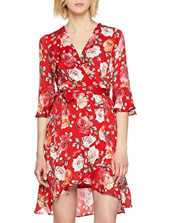 Vestido Guess Adriane estampado flora cruzado de mujer