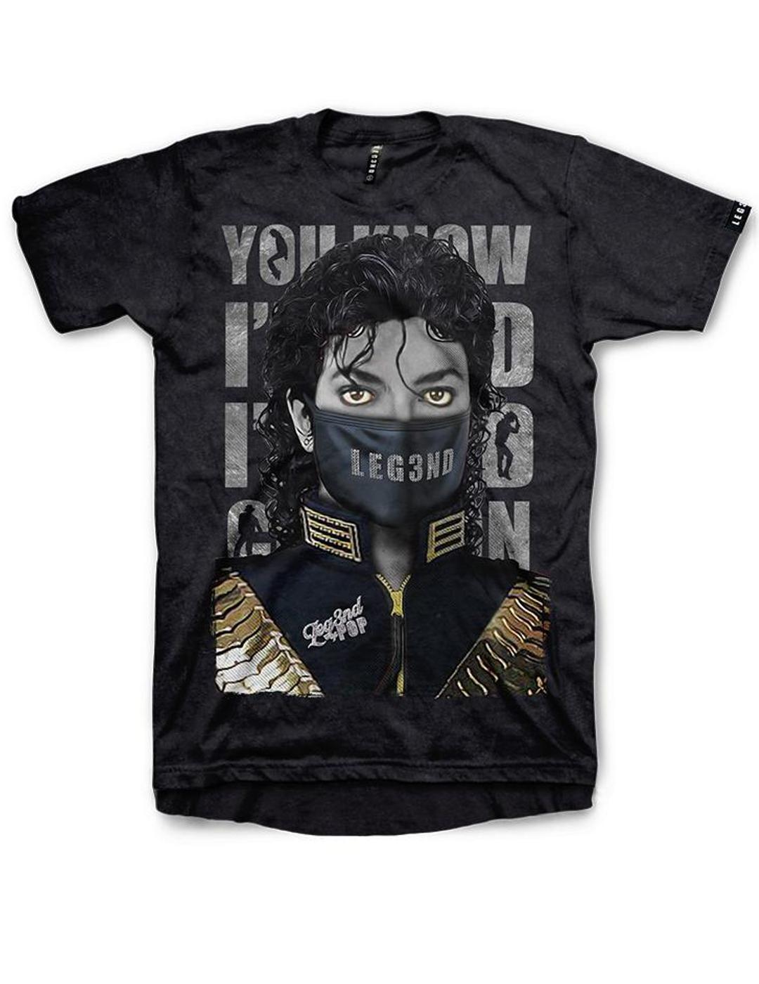 Camiseta Leg3nd Michael negro vintage-x