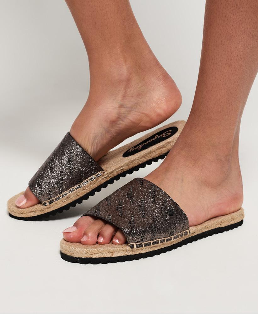 MAYA ESPADRILLE SLIDE PEWTER-U