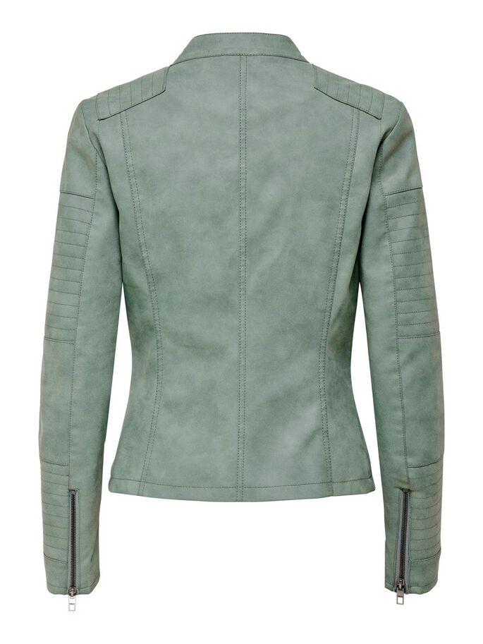 ONLAVA FAUX LEATHER BIKER CHINOIS GREEN-Y