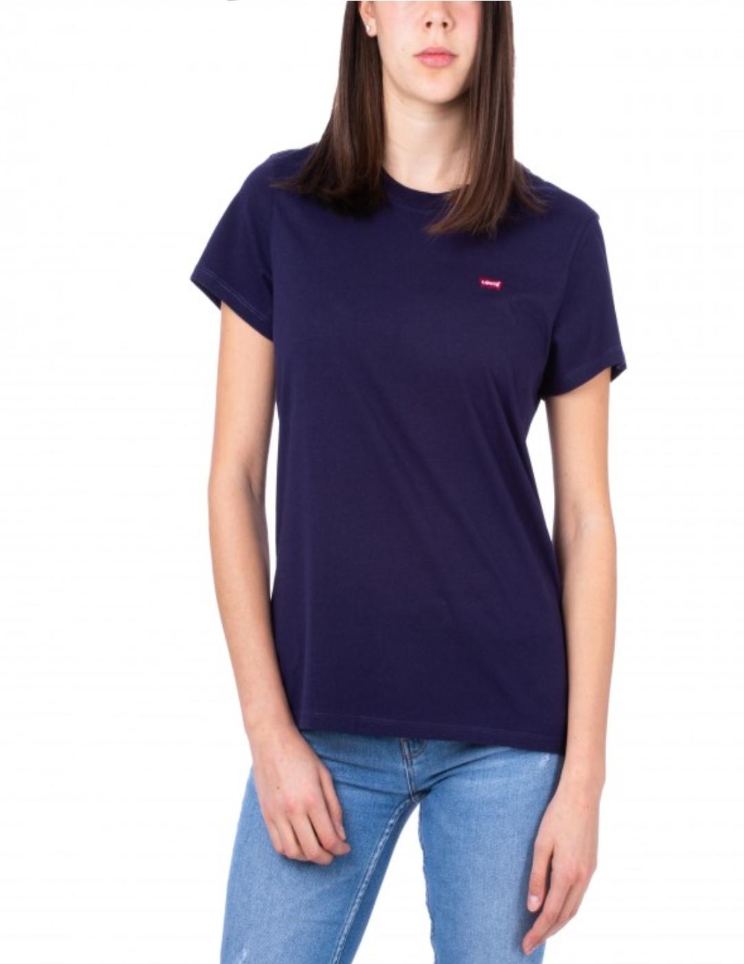 Camiseta Levi´s The Perfect 39185 azul manga corta de mujer