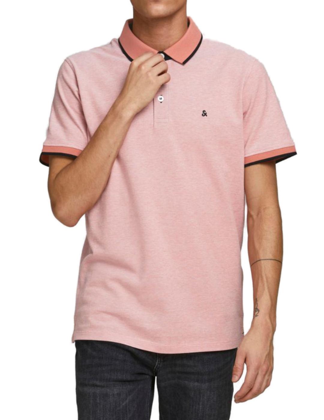 Polo Jack-Jones Paulos salmon para hombre-z