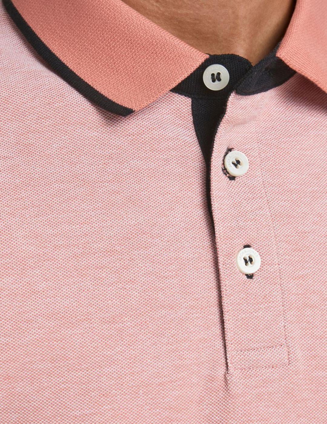 Polo Jack-Jones Paulos salmon para hombre-z