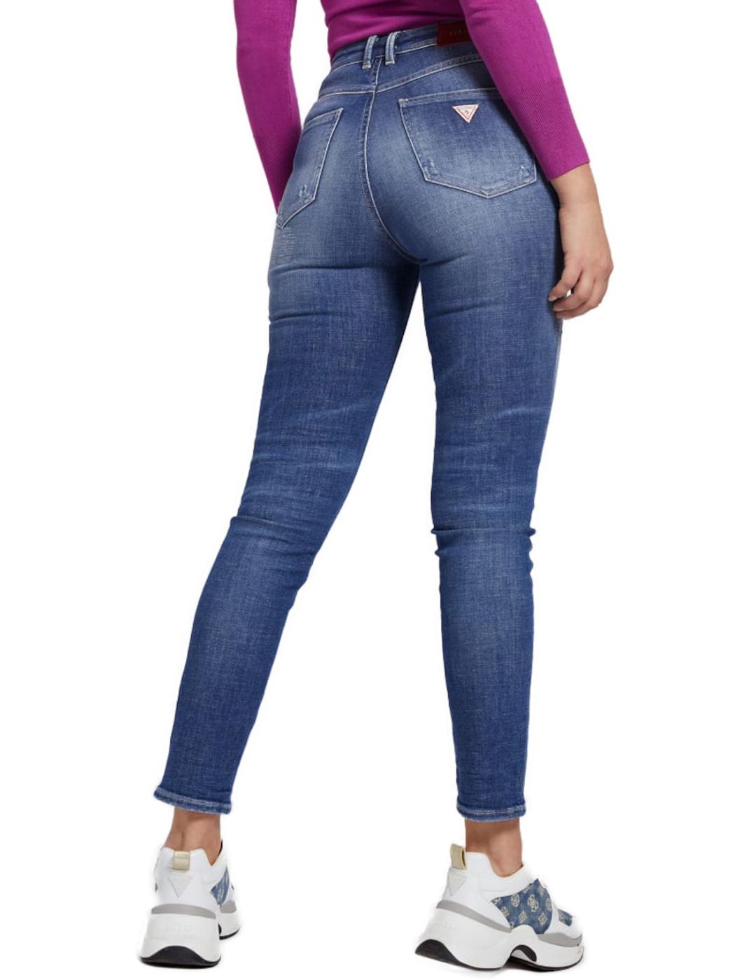 Pantalón vaquero Guess skinny parches de mujer