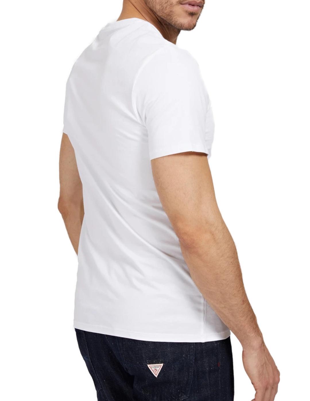 Camiseta Guess SS Logo blanca para hombre-y