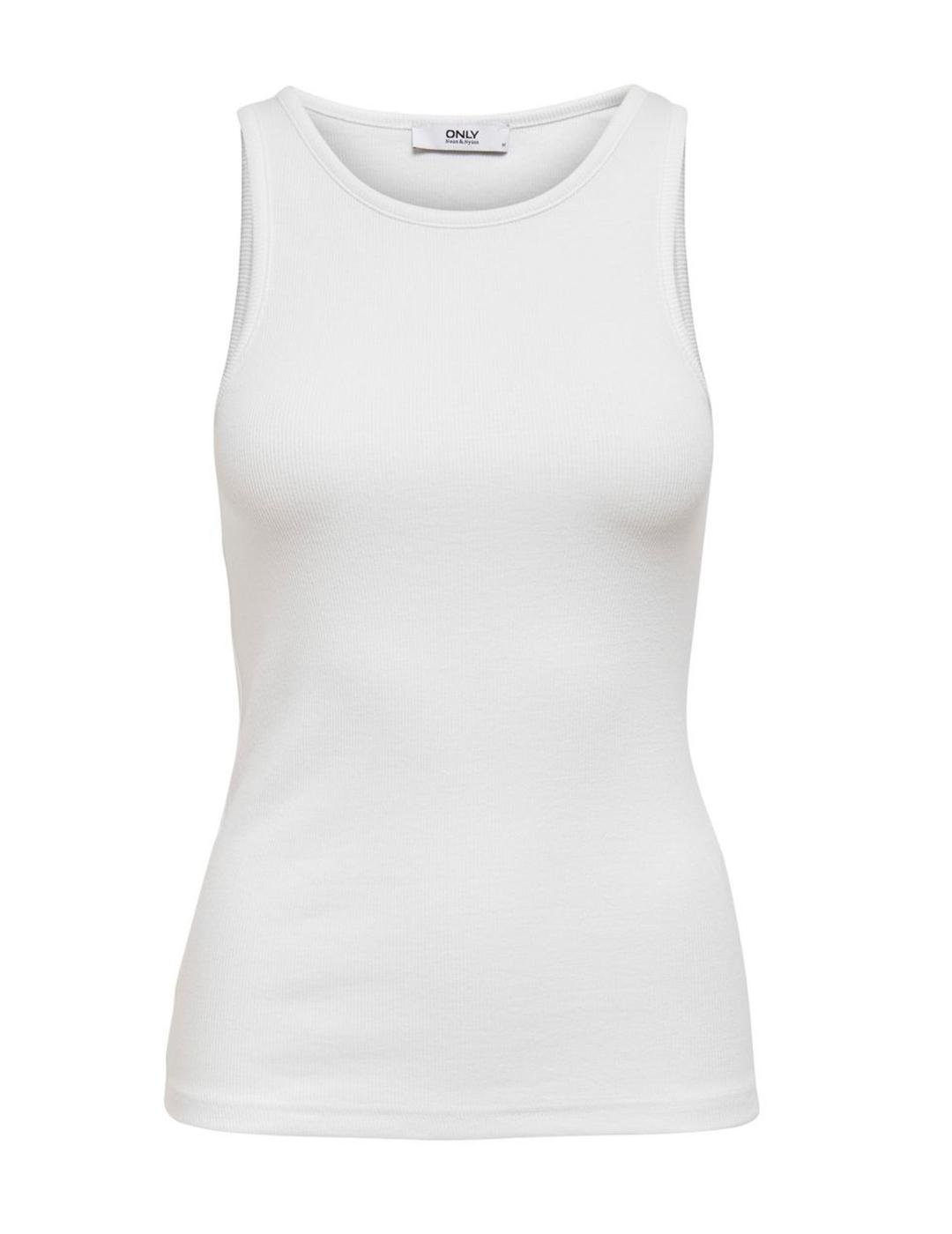 ONLKENYA LIFE RIB TANK TOP WHITE-Y