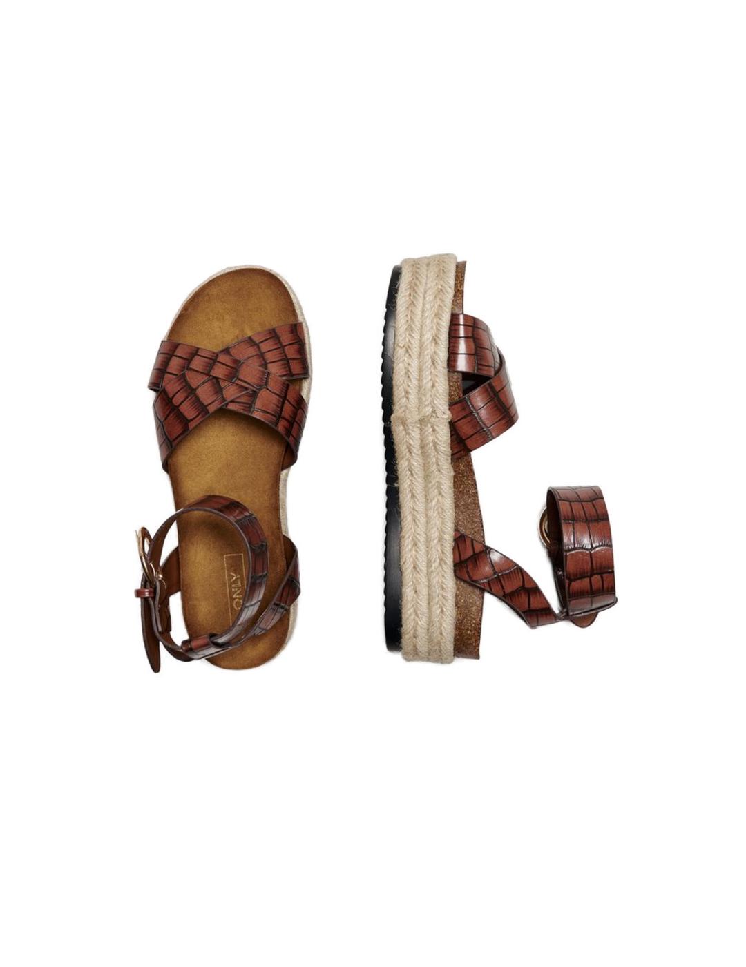 ONLMAUVE-1 WRAP ESPADRILLE BROWN-Y