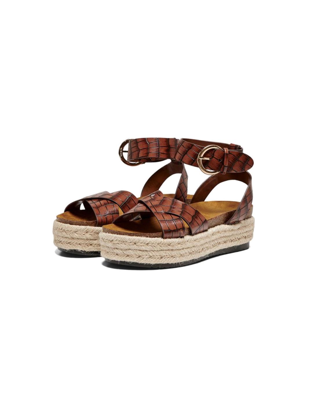 ONLMAUVE-1 WRAP ESPADRILLE BROWN-Y
