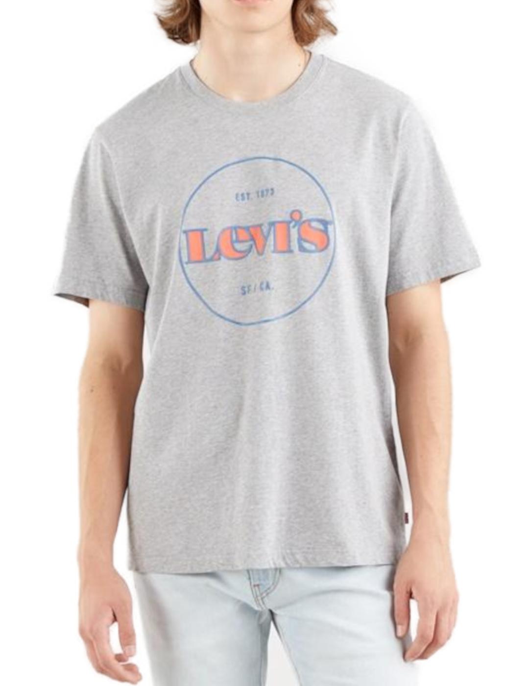 Camiseta levi´s relaxed fit tee ssnl gris manga corta hombre