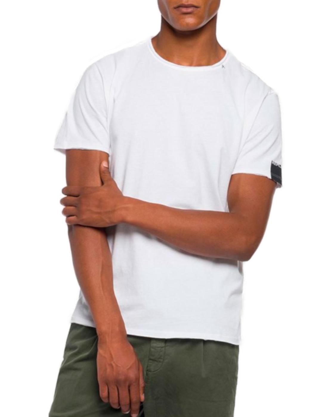 Camiseta básica Replay blanca para hombre -&