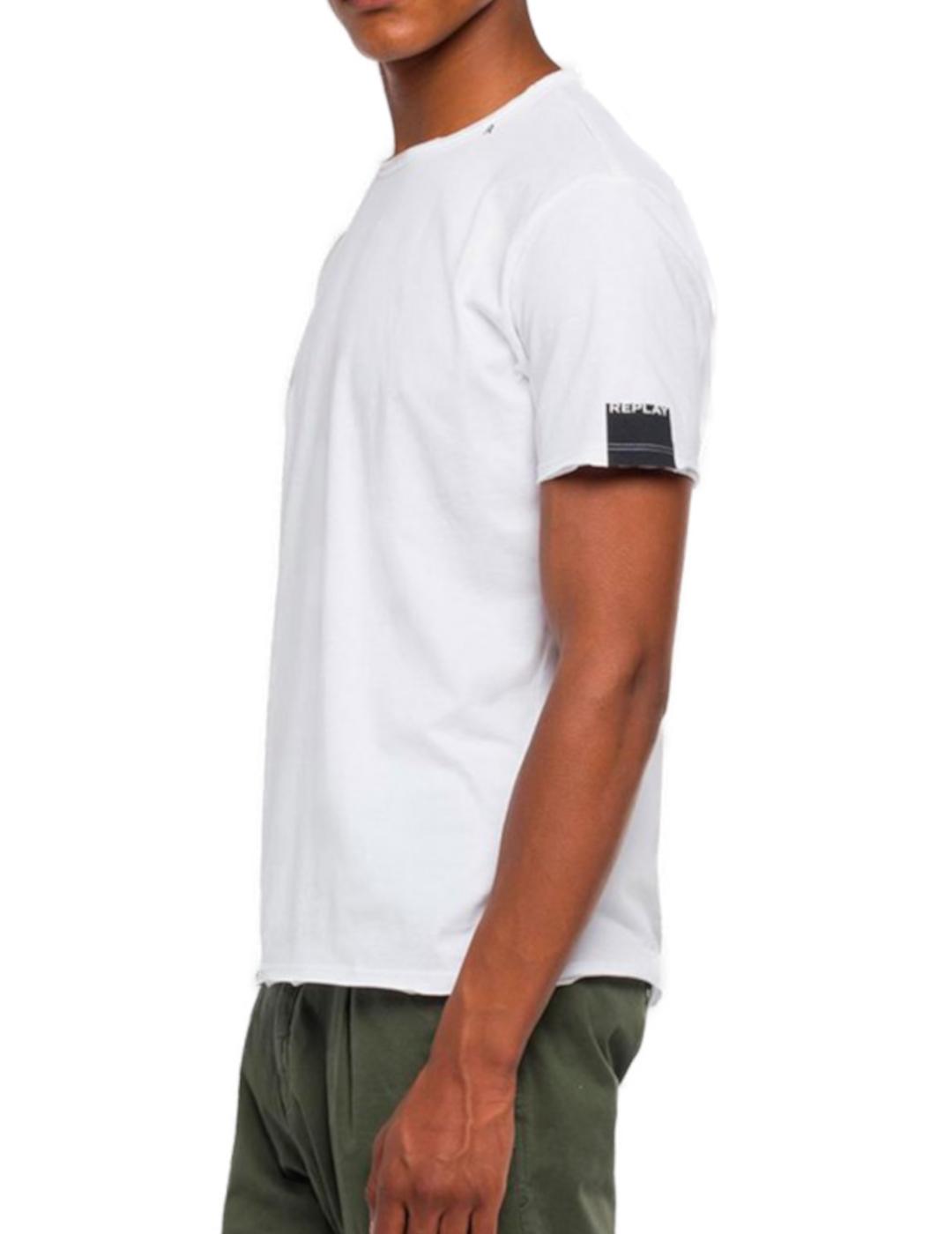 Camiseta básica Replay blanca para hombre -&