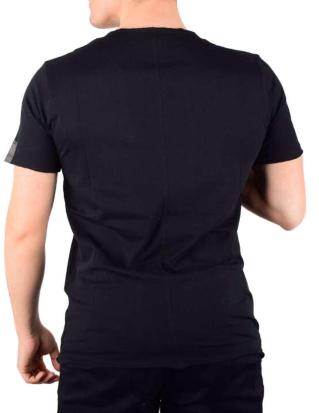 Camiseta básica Replay negra para hombre -&