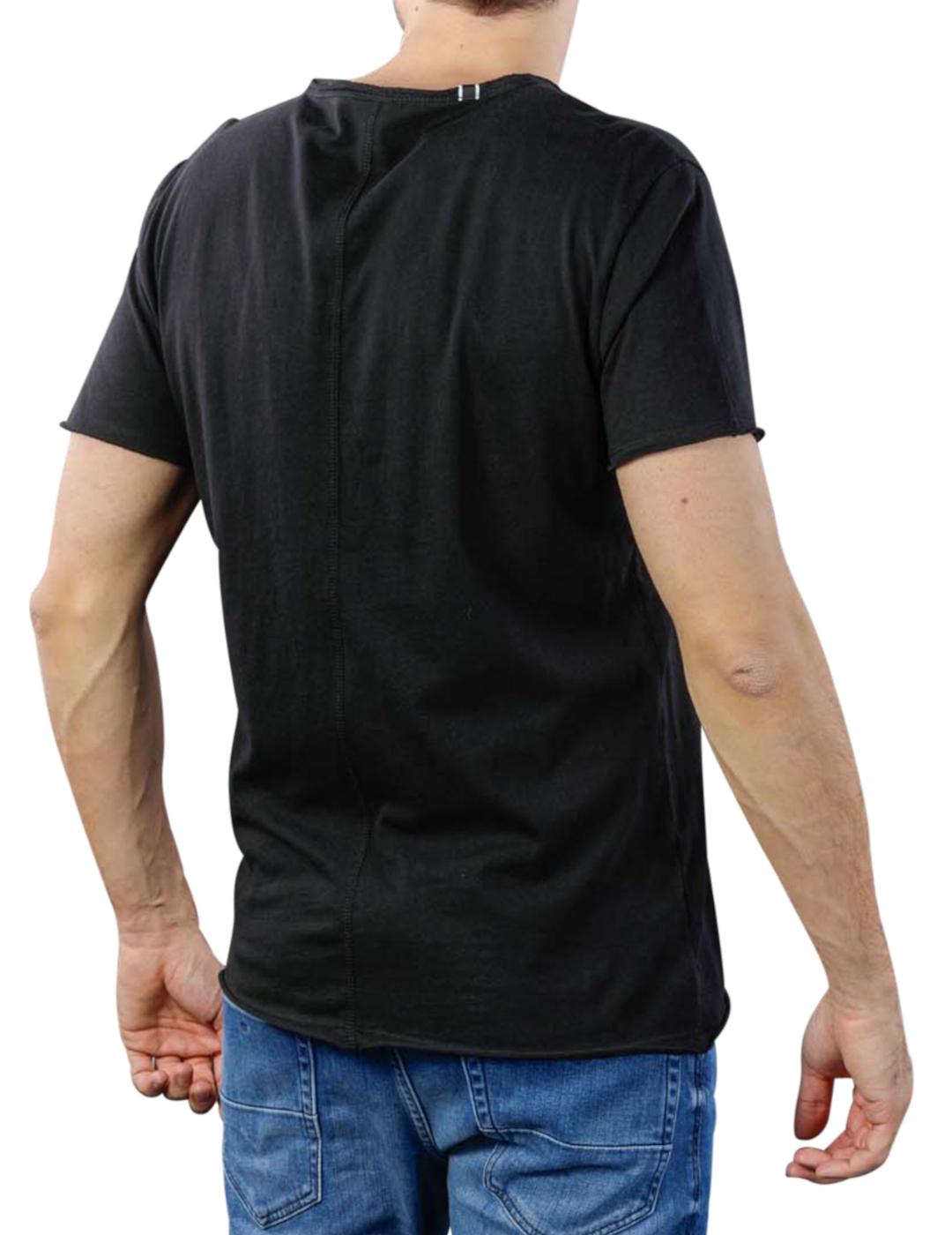 Camiseta Replay cuello en 'V' en color negro -&