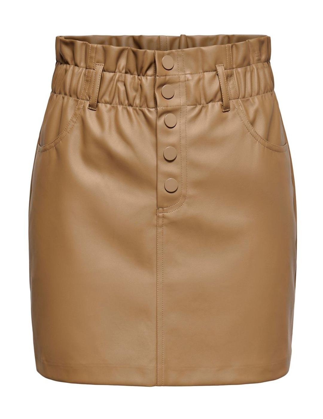 ONLMILLIE HERA FAUX LEATHER SKIRT TOBACCO-Z
