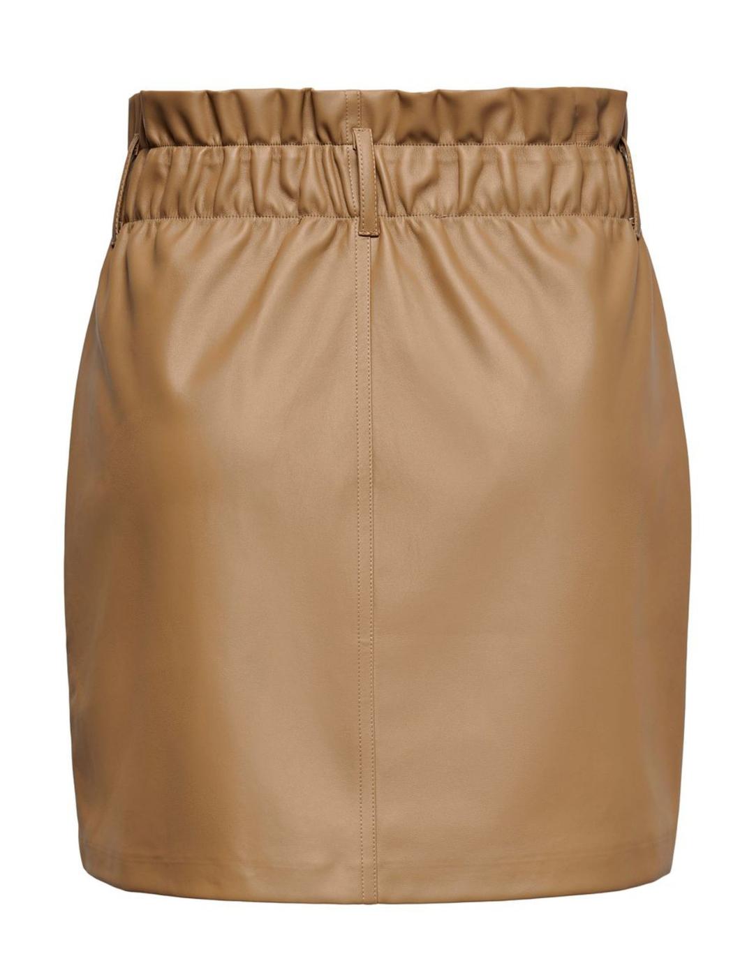 ONLMILLIE HERA FAUX LEATHER SKIRT TOBACCO-Z