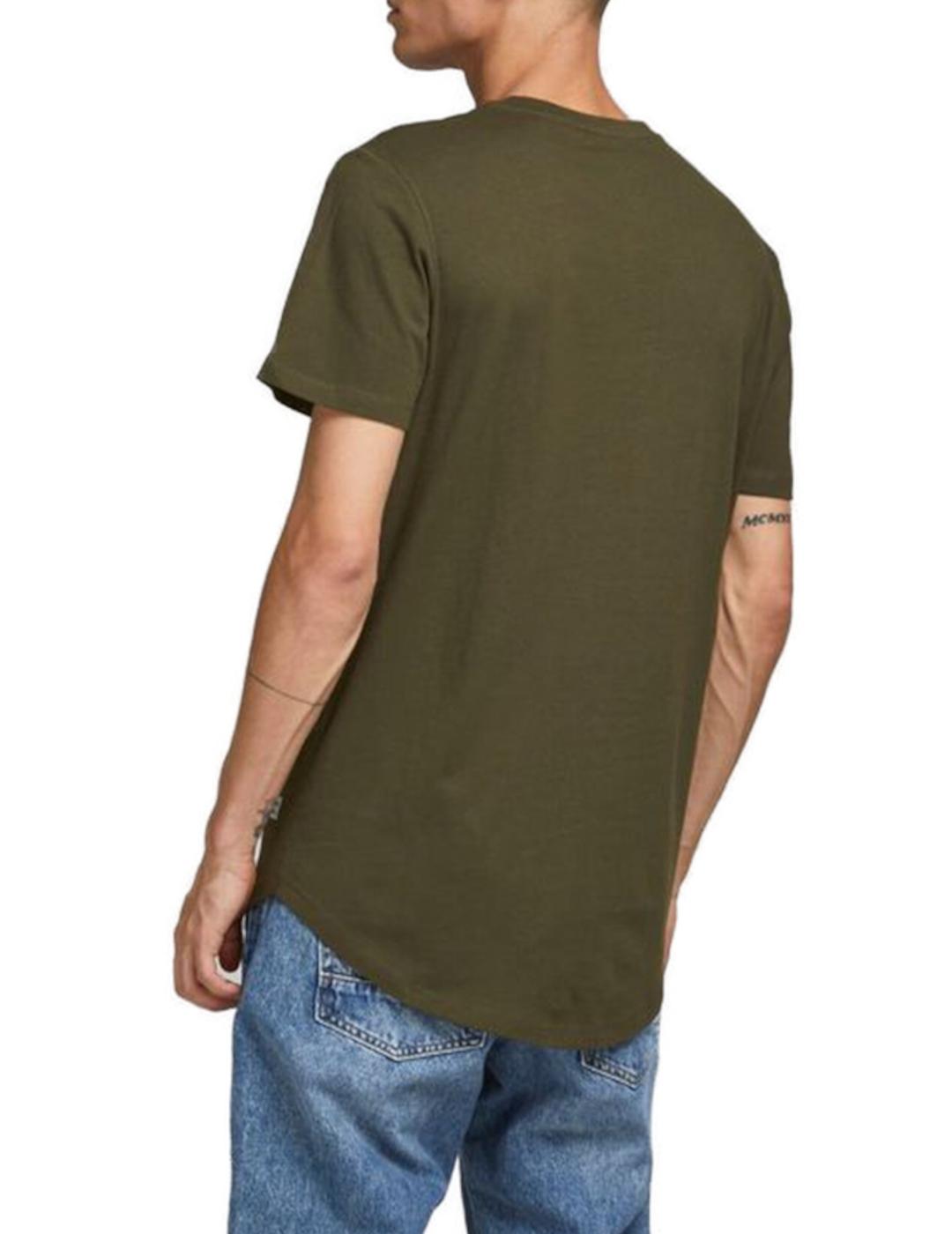 Camiseta Jack&Jones Enoa manga corta verde kaki para hombre