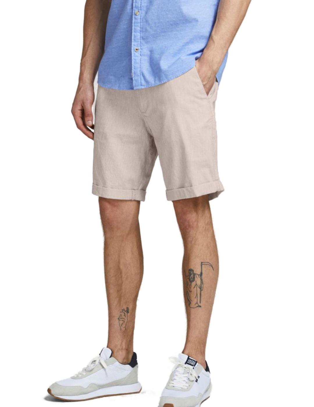 JJIDAVE JJLINEN SHORTS WHITE-Y