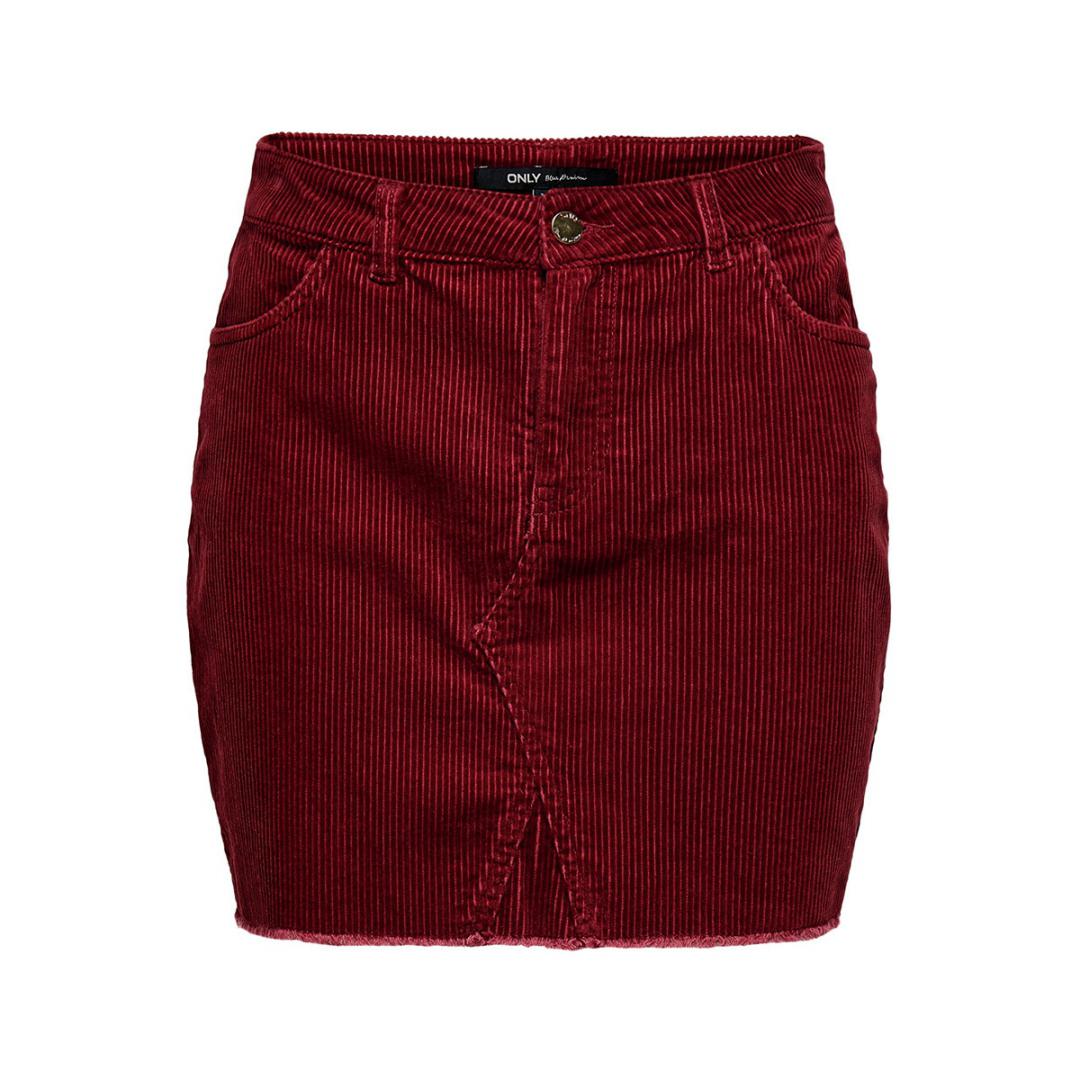 ONLBITTEN CORD SKIRT PNT MERLOT- V