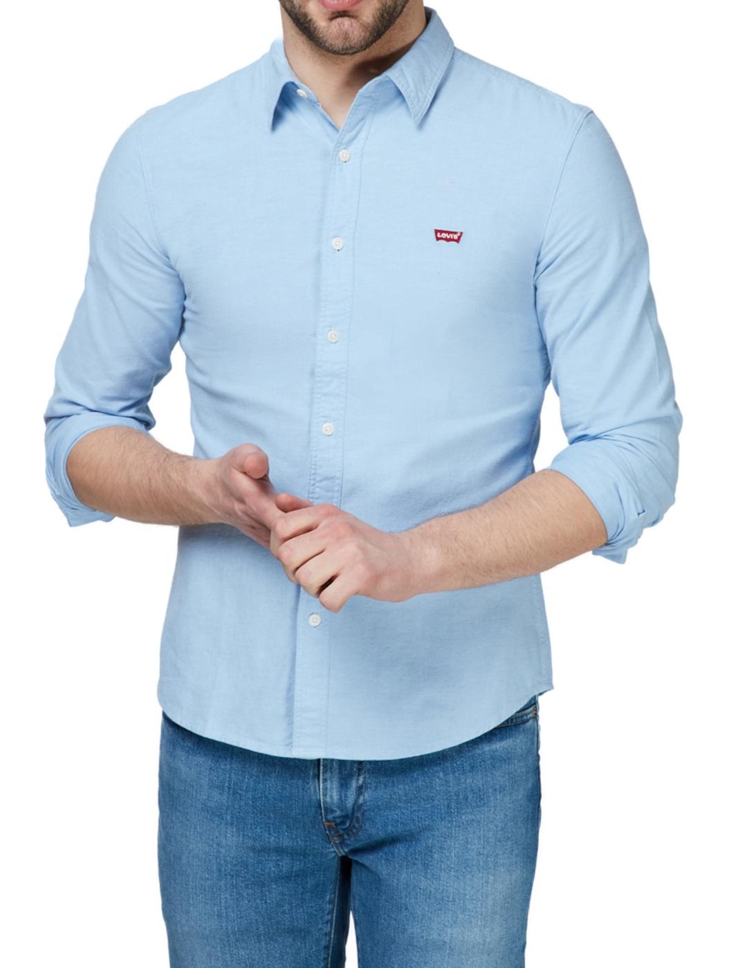 Camisa levi´s ls battery slim celeste hombre -y