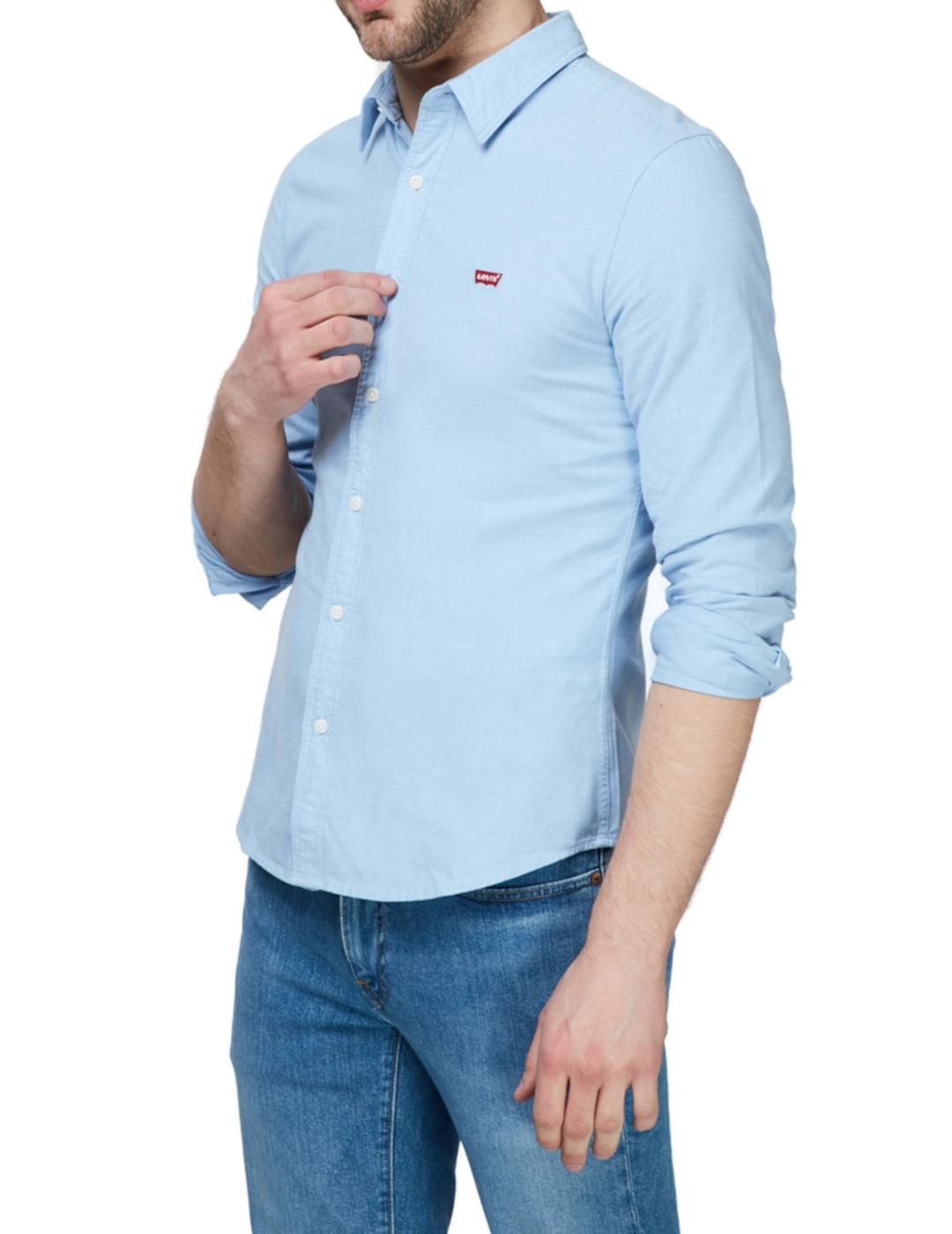 Camisa levi´s ls battery slim celeste hombre -y