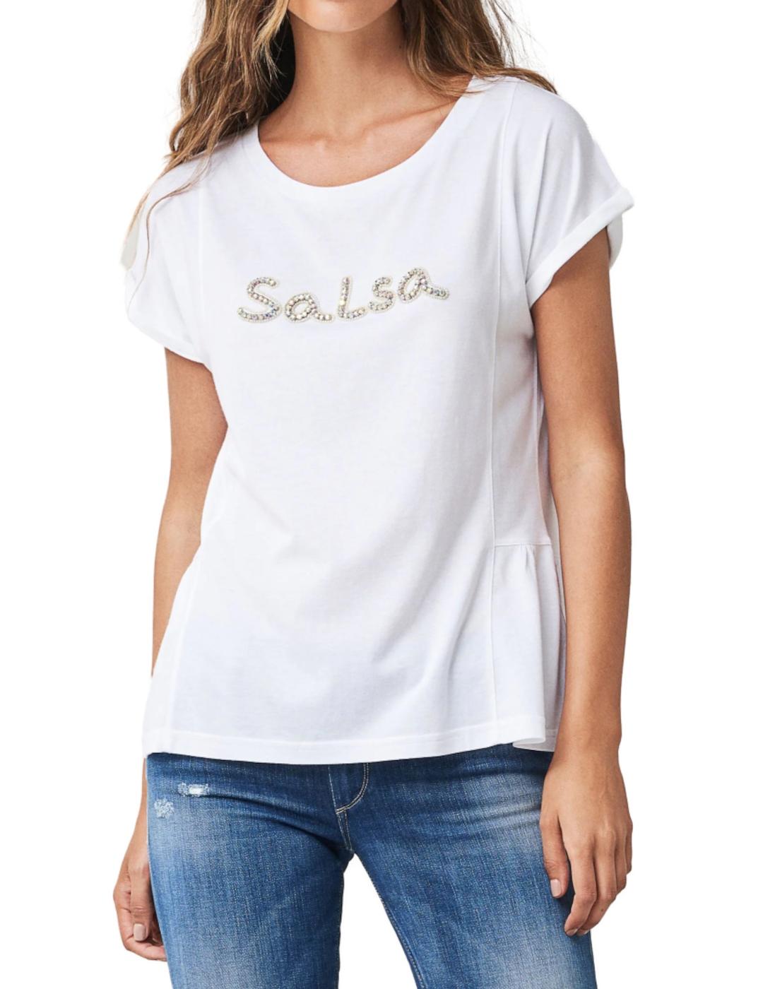 CAMISETA SALSA EN COLOR BLANCO PARA MUJER-Z