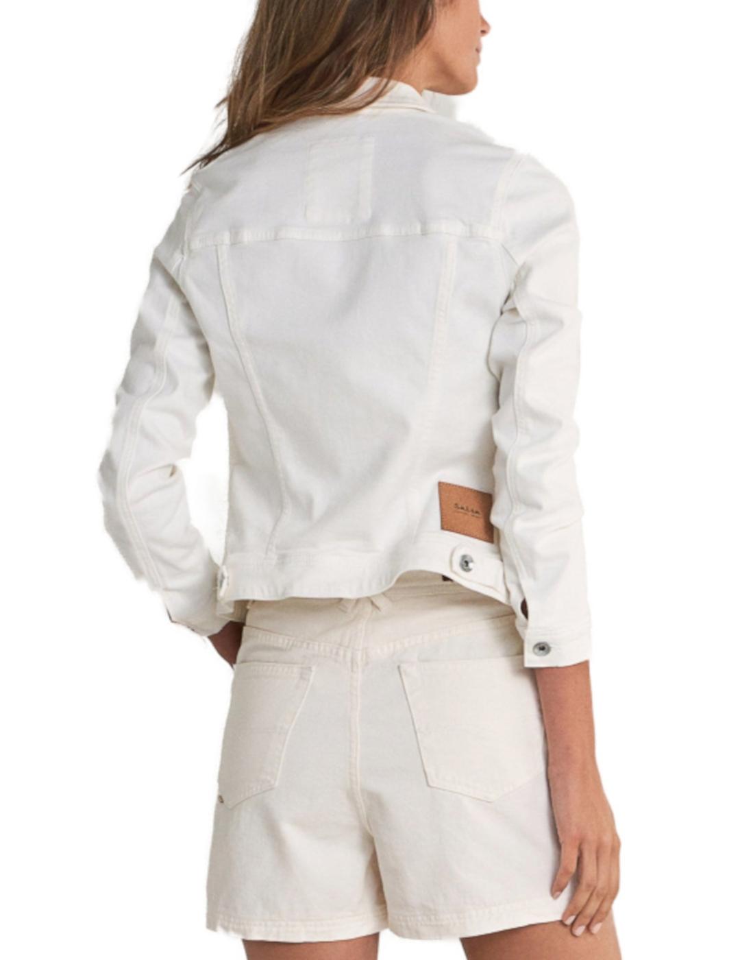 Chaqueta Vaquera Salsa Color Blanco Para Mujer-y