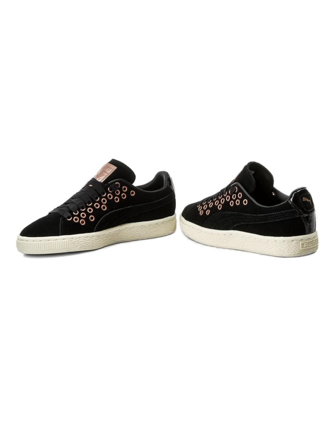 Zapatillas Puma Suede XL Lace negra para mujer