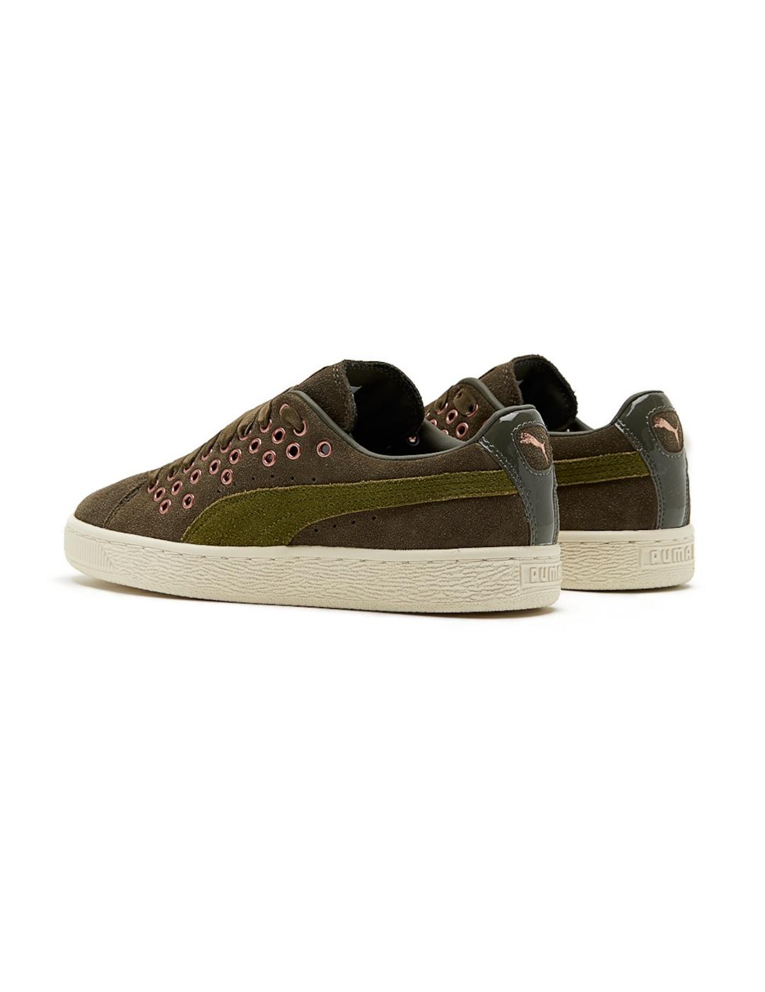 Zapatillas Puma Suede XL Lace verde oliva de mujer