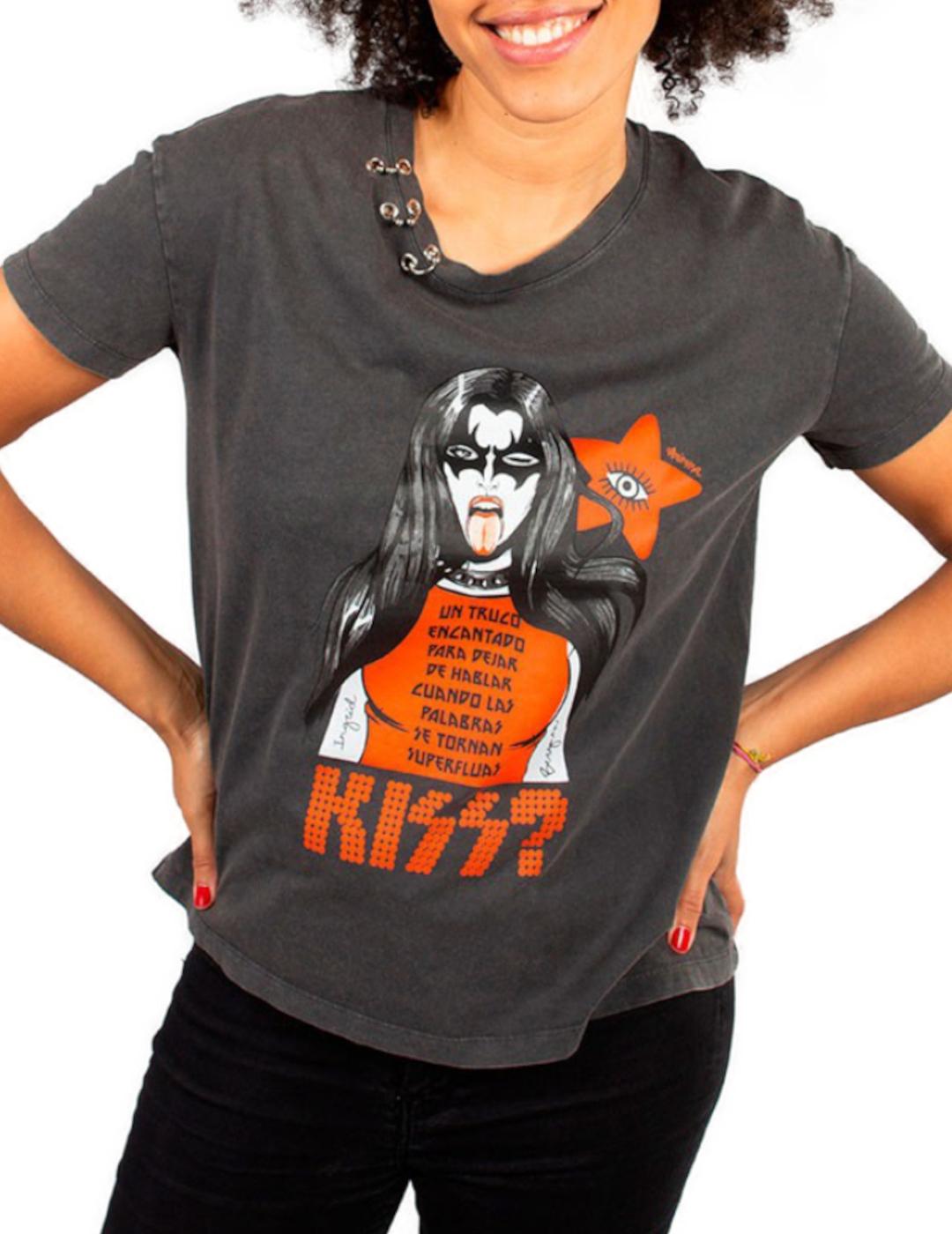 CAMISETA INGRID KISS NEGRO-Z