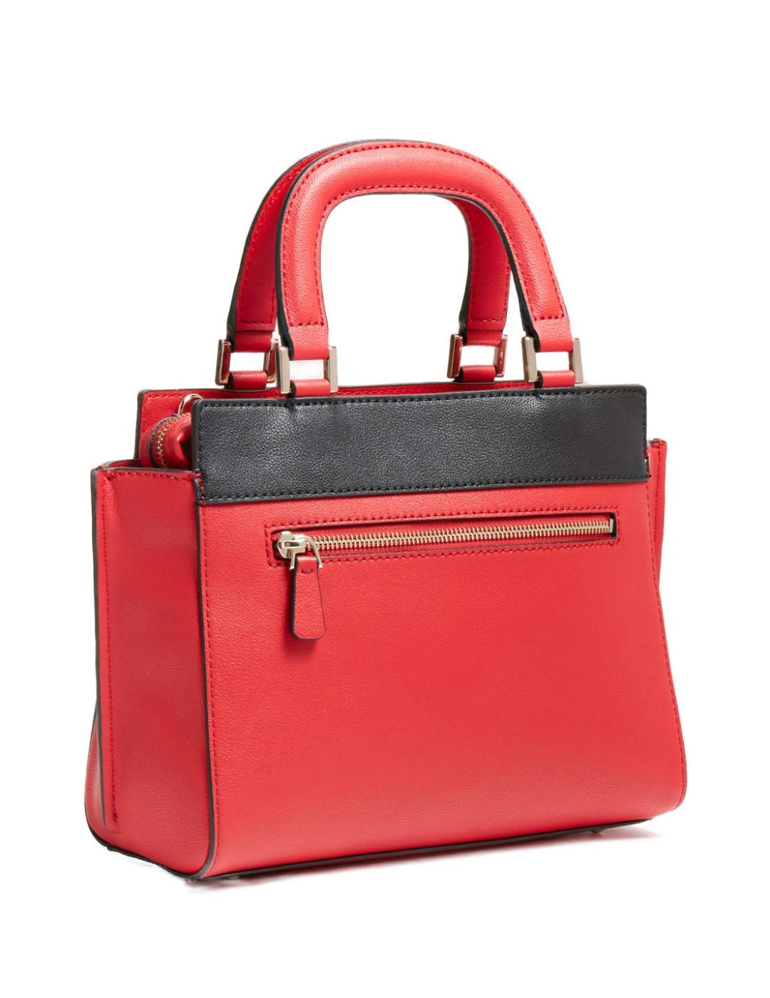 Bolso Guess Katey rojo, negro y blanco  mujer-z