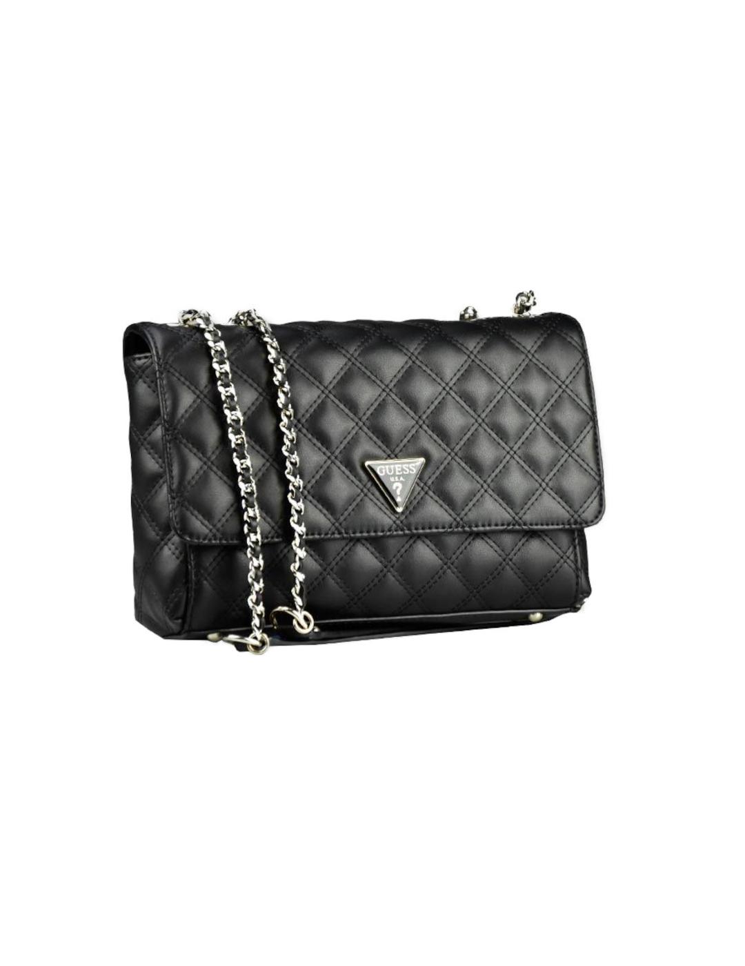 Bolso Guess guateado negro para mujer-z