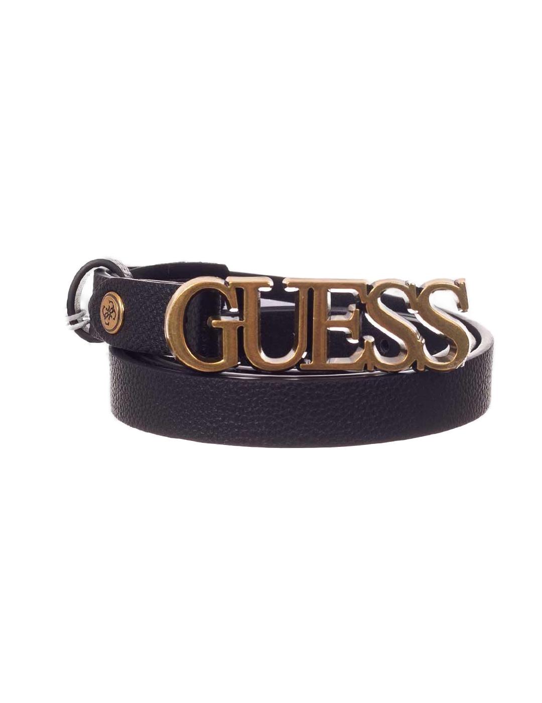 Cinturón Guess fino negro para mujer-z