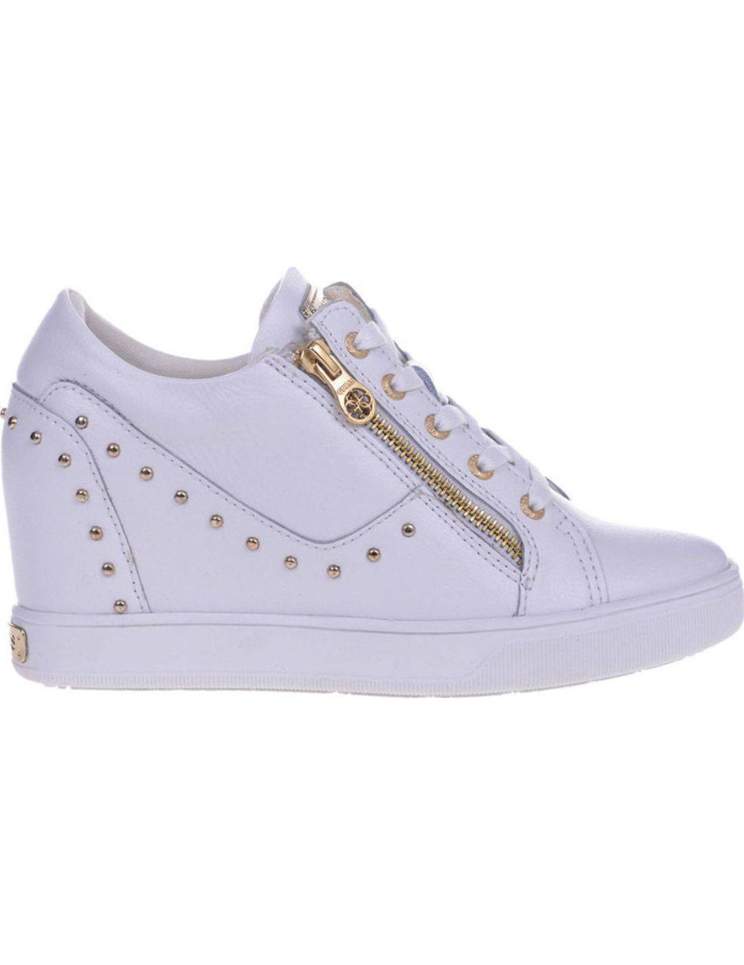 Zapatilla Guess con cuña en color blanco para mujer-s